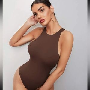 Shein bodysuit in brown